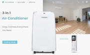 Portable Air Conditioner 9000 BTU, 3 in 1 Air Cooler with Fan & Dehumidifier, Quiet AC Unit Cools Rooms up to 350 sq.ft,