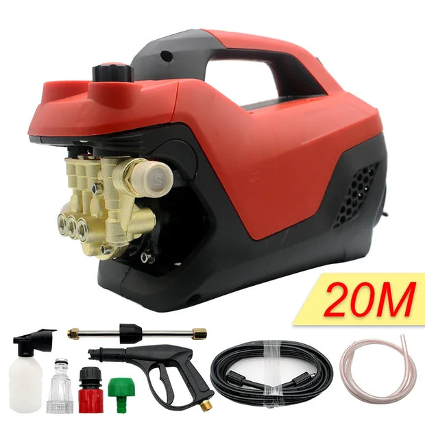 Adjustable Pressure Household Car Washing Machine 220V Small Automatic Induction Water Gun High Pressure Cleaning Tool Equipment