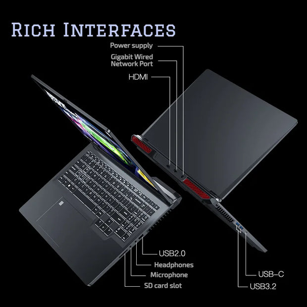 Intel Core i9-12900H Laptop NVIDIA RTX 3060 6G Notebook 16 inch Windows 1114 Cores 20 Threads 64GB DDR4 4TB SSD WiFi5 BT5.2 PC