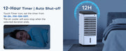 Air Cooler, Swamp Cooler Air Conditioner w/ 12H Timer for Auto-off, 6 Upgraded Ice Packs, 3-Speed Windowless Air Conditioner, Sm