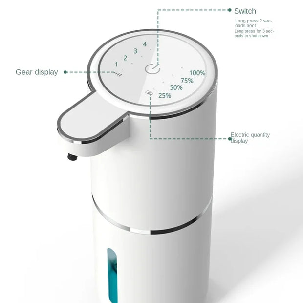 DK345: Automatic Foam Soap Dispenser, Wall-Mounted Hand Wash Machine, Rechargeable Touchless Soap Dispenser for Home