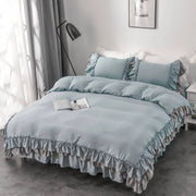 2/3pcs Lace Ruffle Bedding Set Luxury Bed Skirt Sheet Bedspread Korean Duvet Cover Girls Princess Bedspread Pillowcases