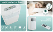 Portable Air Conditioner, 8000 BTU AC Unit with Built-in Dehumidifier, Fan Mode, Sleep Mode, 24H Timer, Remote Control,