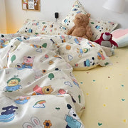 4 stuks/set Kawaii Anime Cartoon Doraemon Beddengoed Quilt Cover Student Beddengoed Zacht Microvezel Bedsprei Lichtgewicht Dekbedovertrek Geschenken