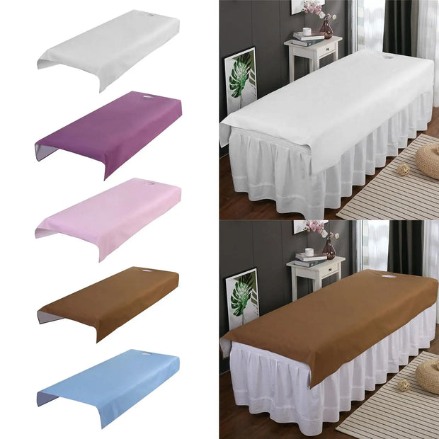 Massage Massage SPA Couch Cover with Hole - Solid Couch Professional Soft Massage Bed Cover - Salon Massage Fitted Sheet