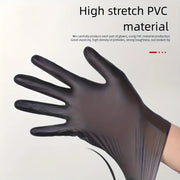 Black/pink disposable gloves PVC tattoo work gloves with Home Kitchen Tools Tattoo Washing Car Household Cleaning Work Gloves