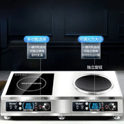 Concave Induction Cooker Electric Ceramic Stove Double Stove All-steel Desktop Commercial High-power 3500w Double-head Stove