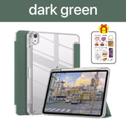 Case for iPad 7th 8th 9th 10.2 Cover Transparent with Pencil Holder Tablet Case for iPad Air 4 5 10.9 5th 6th 9.7 Pro 12.9 funda