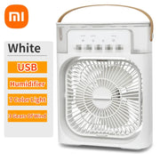 Xiaomi Mijia Portable Fan Air Conditioners USB Fan LED Household Water Mist Cooler Portable 3 Speed Fan For Use In Office