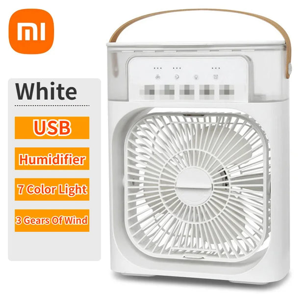 Xiaomi Mijia Portable Fan Air Conditioners USB Fan LED Household Water Mist Cooler Portable 3 Speed Fan For Use In Office