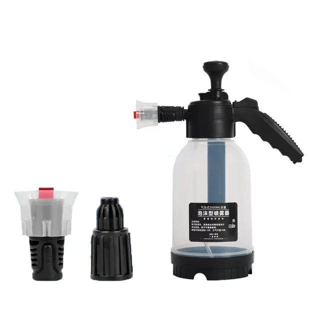 2L large capacity foam car wash spray bottle thickened manual pressure spray bottle powerful car wash water gun watering tool