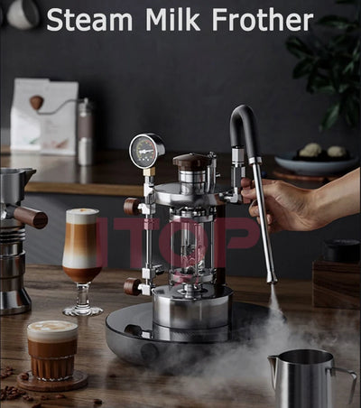 ITOP Steam Milk Frother Household Coffee Milk Foamer Espresso Coffee Maker Milk Frother with 2 Steam Nozzle 1-5 Hole Optional