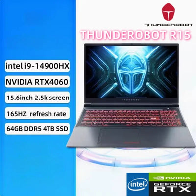 Thunderbobt Hunter 15 15.6inch 2.5K 165Hz I9-14900HX RTX4060-140W  204 nuovo DDR5 WIFI6 Game laptop