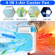 Portable Air Conditioners Fan,Evaporative Air Cooler, Ultra-Quiet Mini Air Cooling Fan 5 Cool Mist Timer for Bedroom Office Desk