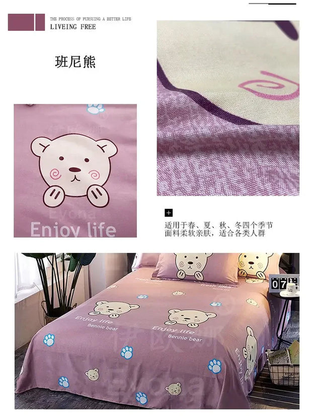 Suitable for All Sizes Bed Sheets All Season Universal Bed Covers Comfortable Bed Sheets Unisex Spring Summer Autumn Winter