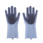 Dishwashing Cleaning Gloves Household Sponge Scrubber  Magic Silicone Rubber Dish Washing Gloves Kitchen Cleaning Tools