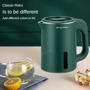 Portable Electric Kettle Insulated 1000ml  220V Double Layer Stainless Steel Fast Water Boiler for Travel