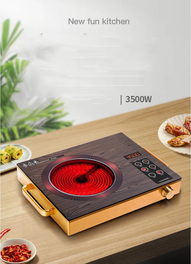 110V-220V Electric Pottery Stove Cooking Hot Pot Porridge Soup Frying Barbecue Induction Cooker 3500W