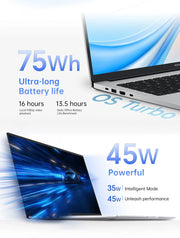 Honor Laptop X16 Plus 2024,Ryzen 7 8845HS,16GB 512GB/32GB 1TB,AMD Radeon™ 780M Notebook SSD IPS Ultrabook 16 Inch Computer