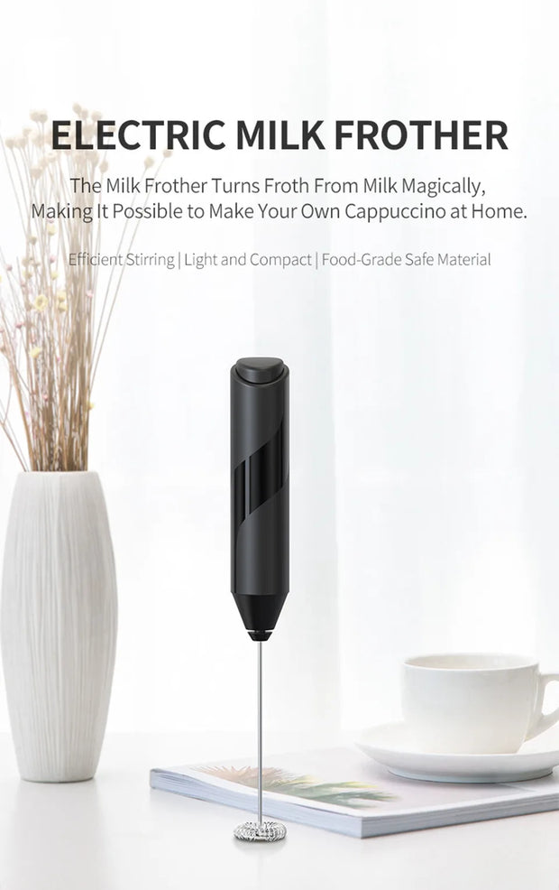 Milk Frother Handheld Mixer Foamer Coffee Maker Egg Beater Chocolate/Cappuccino Stirrer Mini Portable Blender Kitchen Whisk Tool