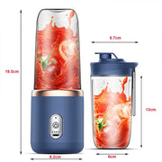 Hot Selling Usb Charging 6-Blade Electric Fruit Juicer Portable Paste Food Mixer Wireless Fresh Fruit Juice Mixer