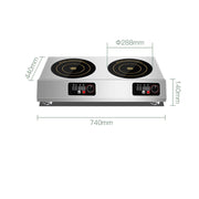 Commercial Induction Cooker Two-head High-power Claypot Stove 3500W Induction Cooker Double-head 2-eye Flat Induction Cooktop