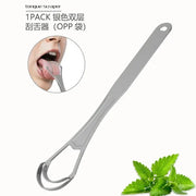 Tongue Scraper Stainless Steel Tongue Cleaner Bad Breath Removal Oral Care Tools