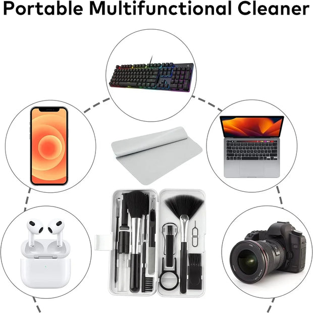 18IN1 Multifunctional Cleaning Kit For Mobile Phones Laptop Keyboard Bluetooth Earphones Electronic Devices Car Cleaner Tools