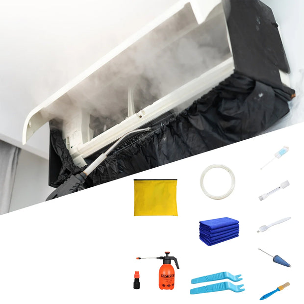 15pc Air Conditioner Cleaning Cover Kit With Clean Tools Waterproof Dust 118cm Protection Bag for Air Conditioners Cleaner Set