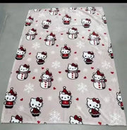 Halloween Ghost Hello Kitty Pluche Deken Sanrio Cartoon Grote Flanellen Deken Katoenen Bank Dutje Deken Bedlaken Kerstcadeau