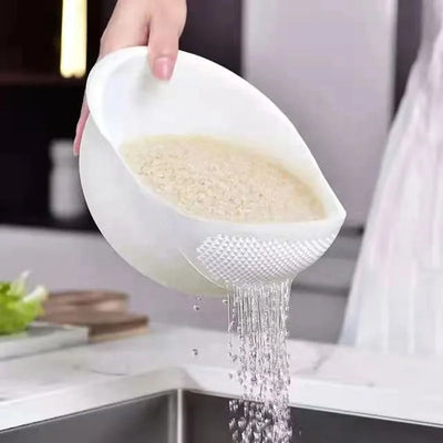 1PC Rice Sieve Plastic Colander Kitchen Drain Basket Rice Bowl Fruit Vegetable Washing Strainer Basket Sink Drain Kitchen Tools