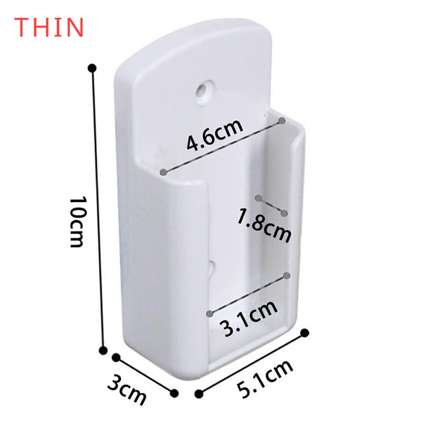 Universal White Air Conditioner Remote Control Plug Holder Wall Mounted Box Storage for Air Conditioner TV Cell Phone Wall Shelf