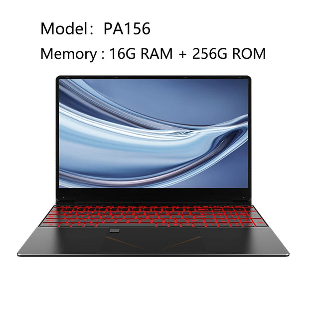 PA156 Laptop Computer 15.6" Intel N5095 Win10 16G 128G/256G/512G Notebook Netbook Verlicht Toetsenbord WIFI HD BT4.0 USB3.0 3.0MP