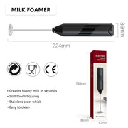 Milk Frother Handheld Mixer Foamer Coffee Maker Egg Beater Chocolate/Cappuccino Stirrer Mini Portable Blender Kitchen Whisk Tool