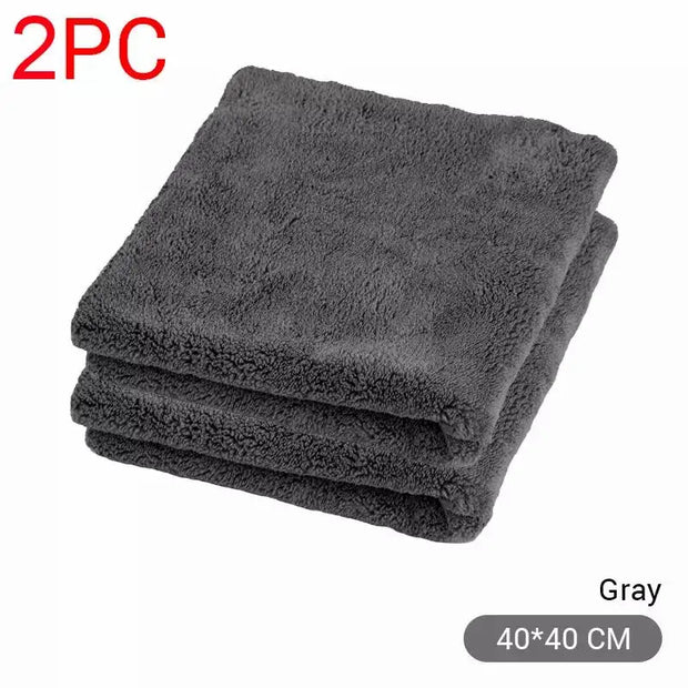 SEAMETAL 40X40cm Microvezeldoeken Autoverzorging Wassen Dikke Handdoek Autodetailing Droogdoek Reinigingsgereedschap Autowas Accessoires