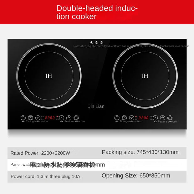 Embedded household induction cooker, dual stove desktop high-power ceramic stove fogão cooktop  estufa inducción