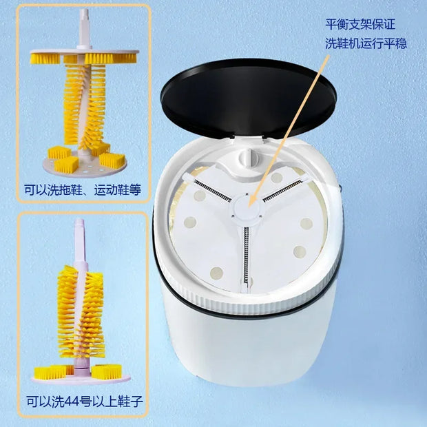 2024 new multi-face shoe washing machine semi-automatic 360° no-dead Angle shoe brushing machine dehydration