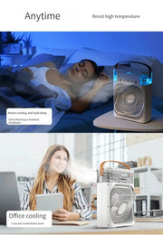 Air Humidifier Cooling USB Fan Water Mist small refrigeration air conditioner mini fan water-cooled silent air cooler 3 In 1