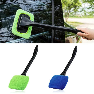 Car Cleaning Wash Tool with Long Handle Car Window Cleaner Washing Kit Windshield Wiper Microfiber Wiper Cleaner Cleaning Brush