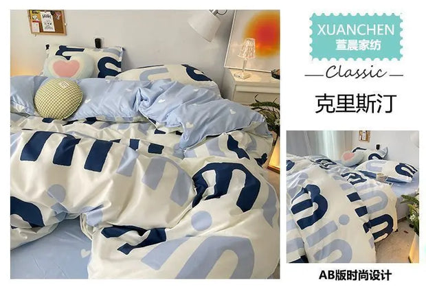 4 stuks/set Kawaii Anime Cartoon Doraemon Beddengoed Quilt Cover Student Beddengoed Zacht Microvezel Bedsprei Lichtgewicht Dekbedovertrek Geschenken