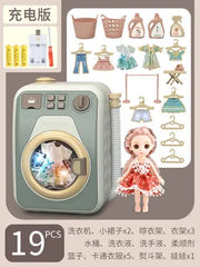 Mini Cleaning Set Small Household Appliances Series Washing Machine Cleaner Play House Doll festival birthday Kid gift Toy