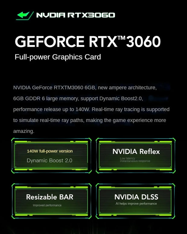 Intel Core i9-12900H Laptop NVIDIA RTX 3060 6G Notebook 16 inch Windows 1114 Cores 20 Threads 64GB DDR4 4TB SSD WiFi5 BT5.2 PC