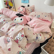 4 stuks/set Kawaii Anime Cartoon Doraemon Beddengoed Quilt Cover Student Beddengoed Zacht Microvezel Bedsprei Lichtgewicht Dekbedovertrek Geschenken