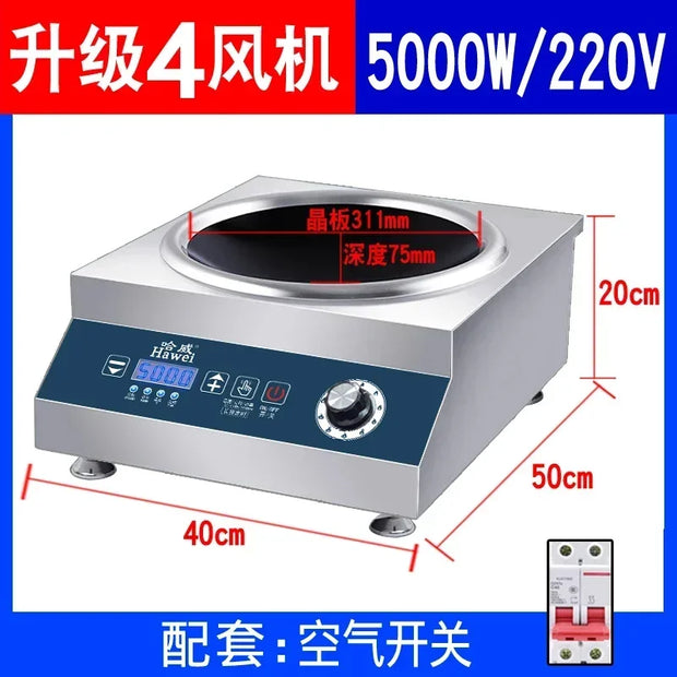 Commercial Induction Cooker - Flat & Concave,  Hotel & Canteen Electric Frying Stove, Commercial Fierce Fire Stove