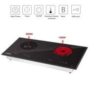 Supplier 2 Burner Built-in Digital Ceramic Cooktop 304 Stainless Steel Touch Cooker Induction Cooktops