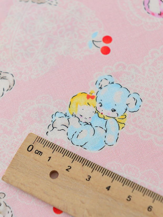 Pure Cotton Fabric Love Animals Baby and Children Cartoon Printed for Sewing Bed Sheet and Quilt Cover Handmade by Half Meter