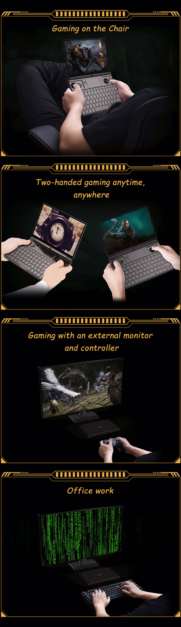 Latest 2024 GPD WIN Max 2 10.1 Inch AMD 8840U Win 11pro Gaming Laptop Portable Game Computer 32GB RAM 2TB Nvme PCIE4.0 SSD