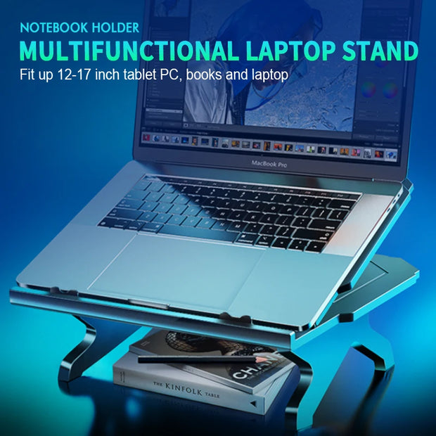 Coolcold laptop stand adjustable height plastic foldable desktop support holder tablet 17 inch adjustable laptop stand