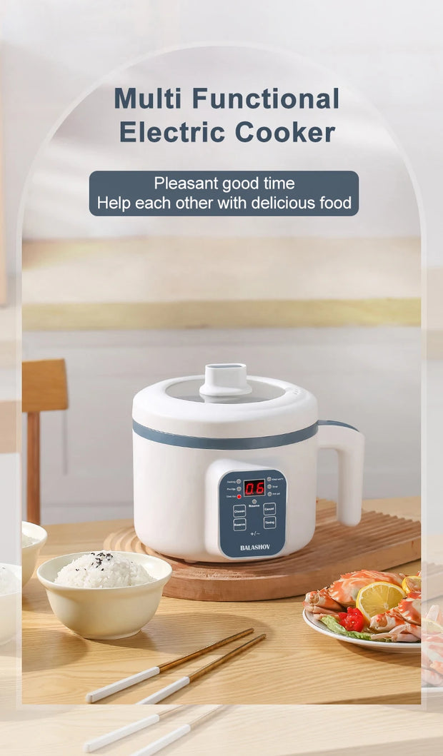 Electric Rice Cooker Multicooker Multifunction Pot Mini Hotpot Pan Soup Home Appliances for The Kitchen Pots Offers 1-2 People