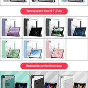 Case for iPad 7th 8th 9th 10.2 Cover Transparent with Pencil Holder Tablet Case for iPad Air 4 5 10.9 5th 6th 9.7 Pro 12.9 funda